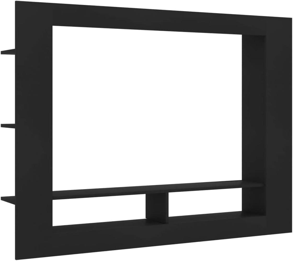 vidaXL TV-Schrank Schwarz 152×22×113 cm Spanplatte Bild 1