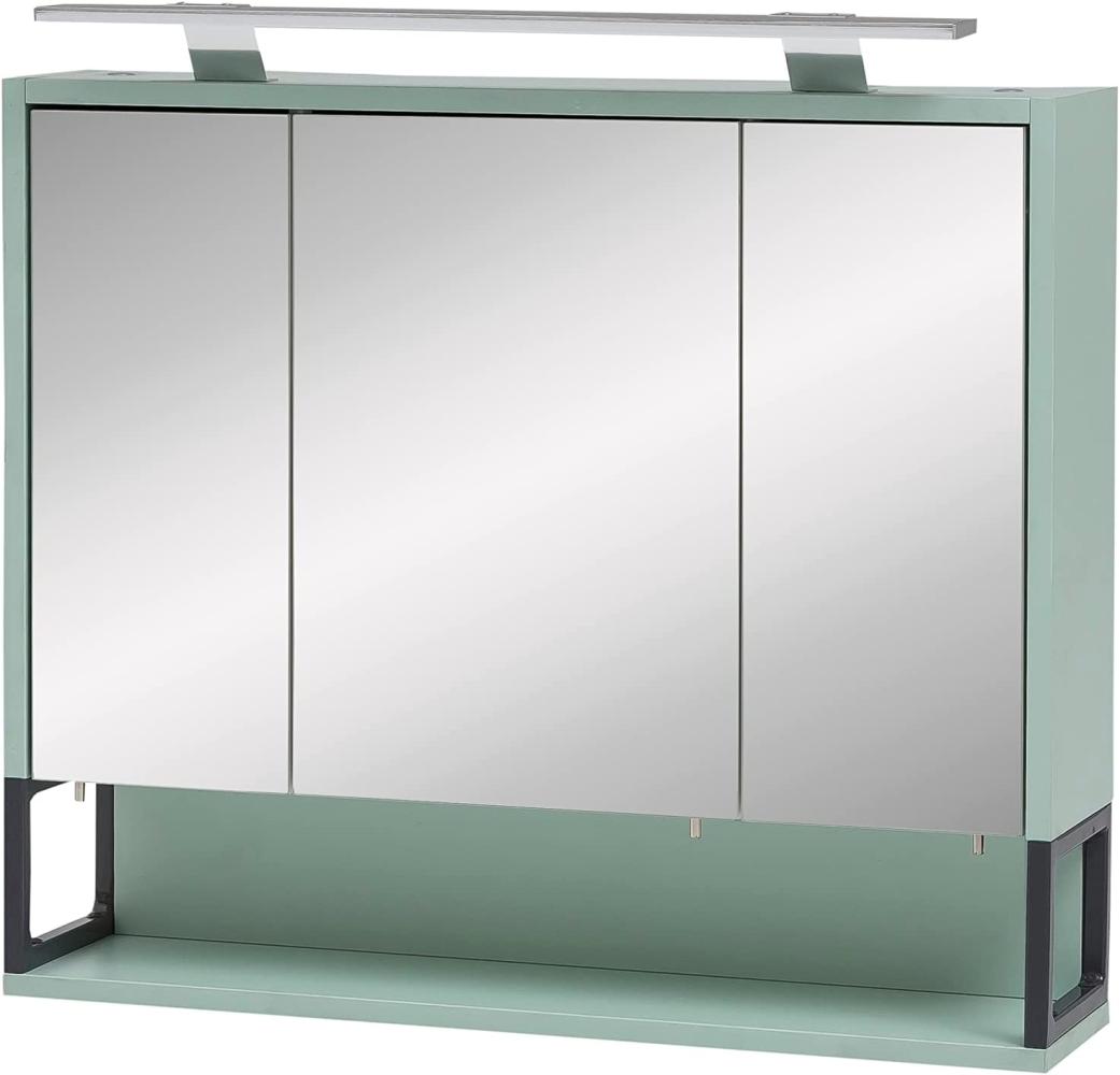 SCHILDMEYER Spiegelschrank Badspiegel Badezimmerspiegel mintfarben 70x61,1x16 cm Bild 1