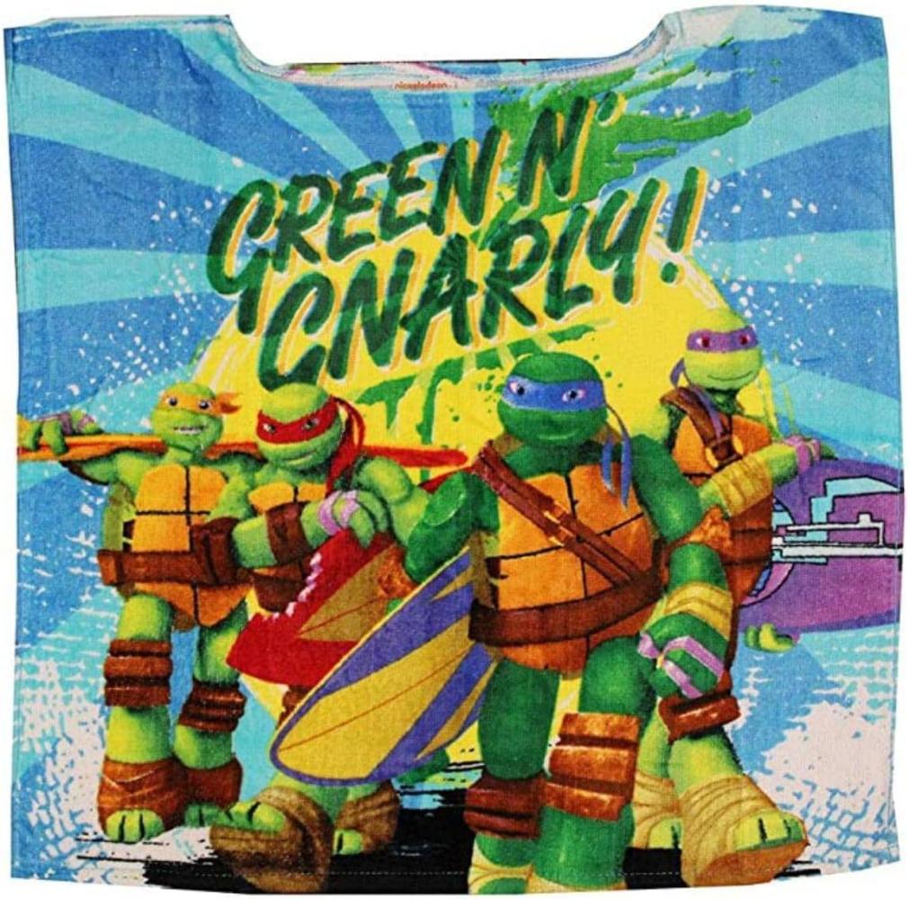 Teenage Mutant Ninja Turtles Badeponcho ohne Kapuze aus 100% Baumwolle 50x50cm Bild 1