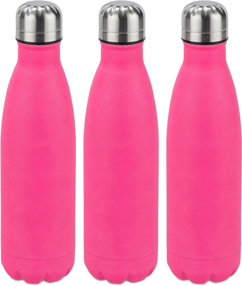 3 x Trinkflasche Edelstahl pink 10028148 Bild 1