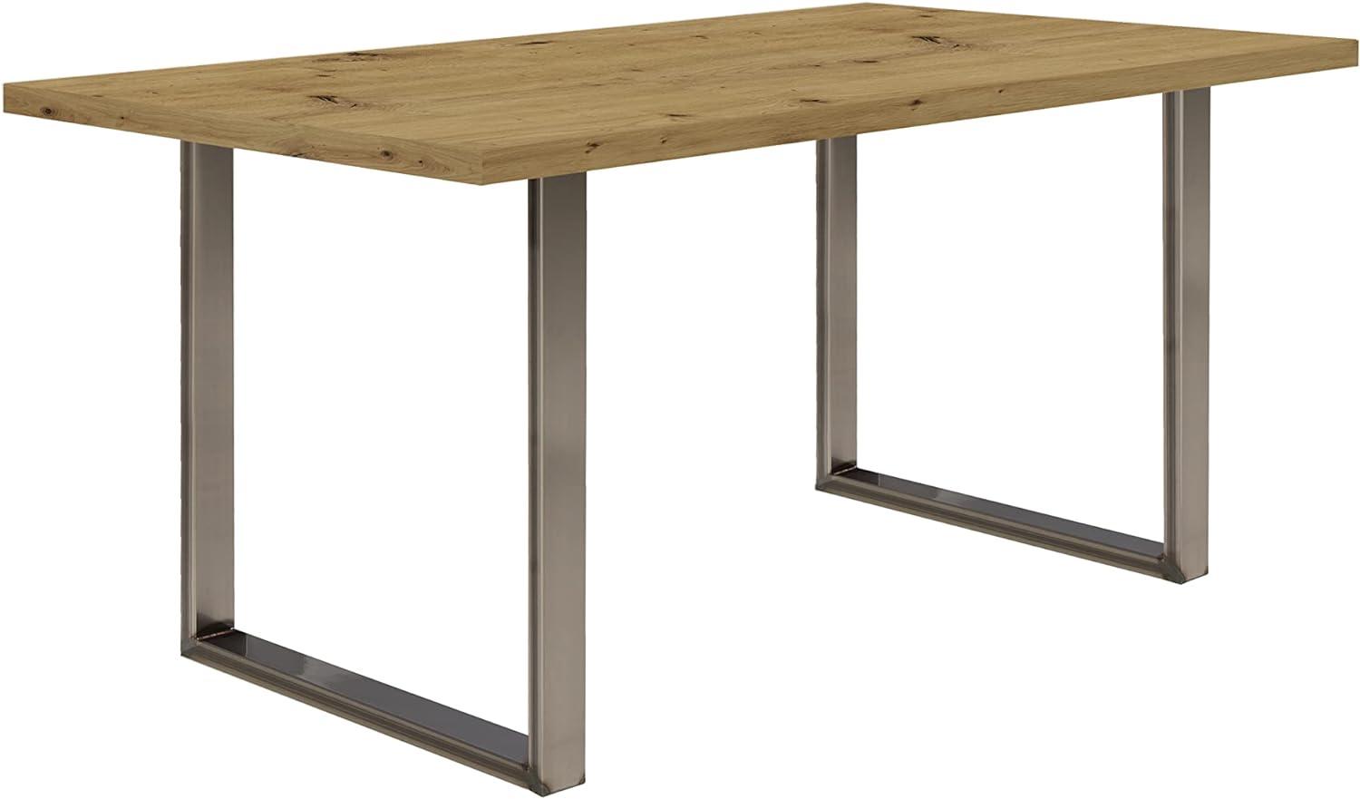 FORTE TABLES Tisch nicht ausziehbar Holzwerkstoff, Artisan Eiche, 160 x 74. 7 x 90 cm Bild 1