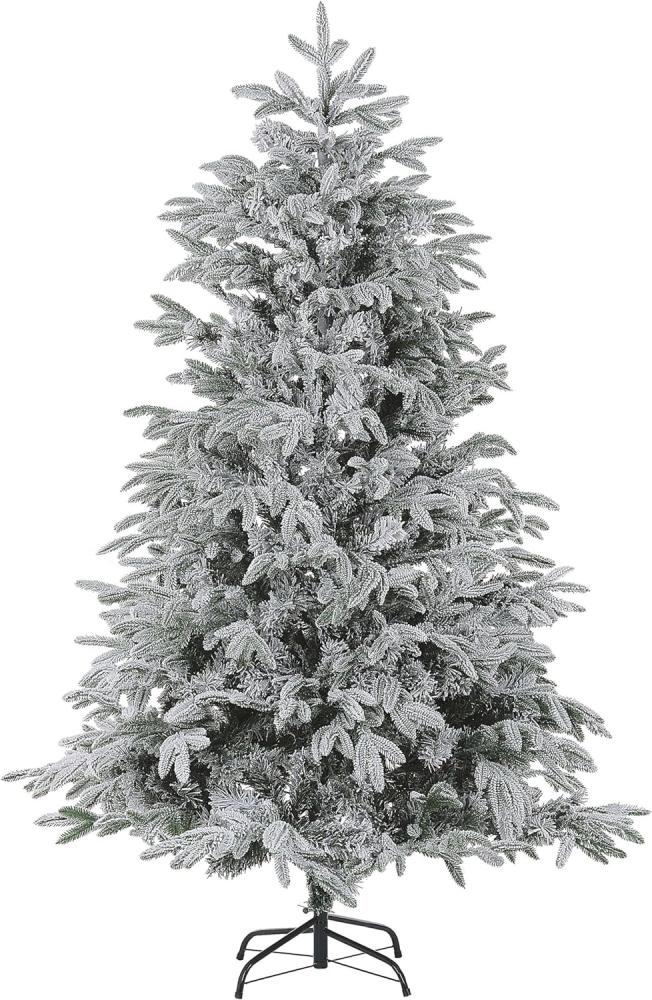 Künstlicher Weihnachtsbaum schneebedeckt 210 cm weiß BASSIE Bild 1