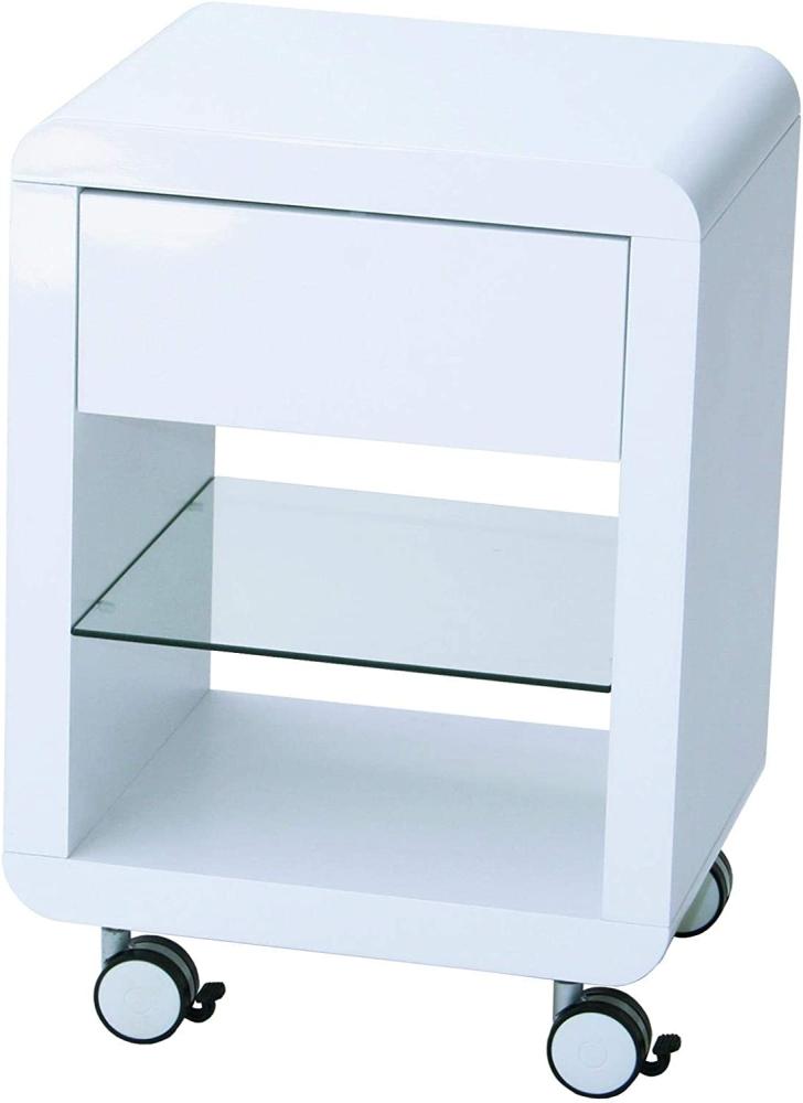 Prana - Rollcontainer mit 1 Schublade mit Push-Open, 1 Glasablage Bild 1