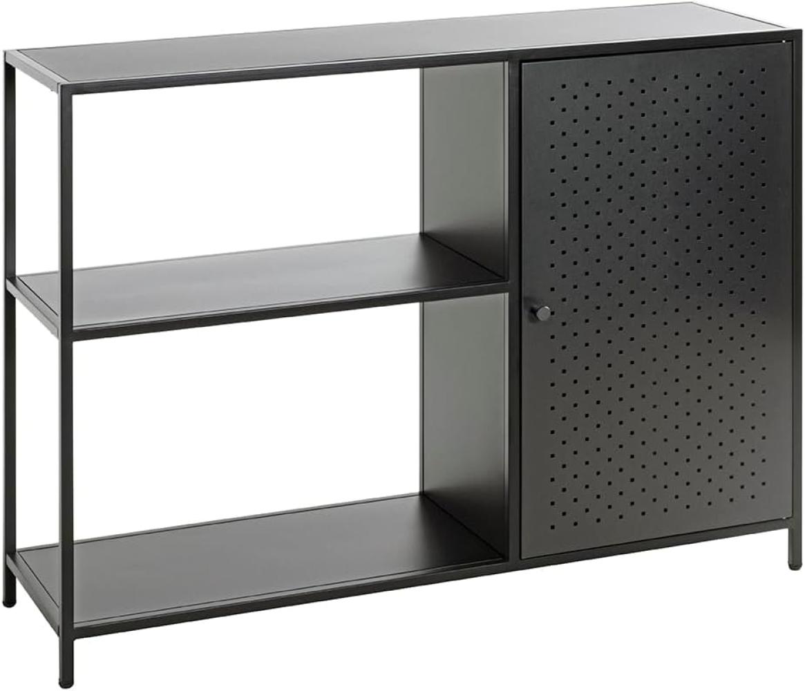 HAKU Möbel Regal, Metall, schwarz, B 100 x T 30 x H 75 cm Bild 1