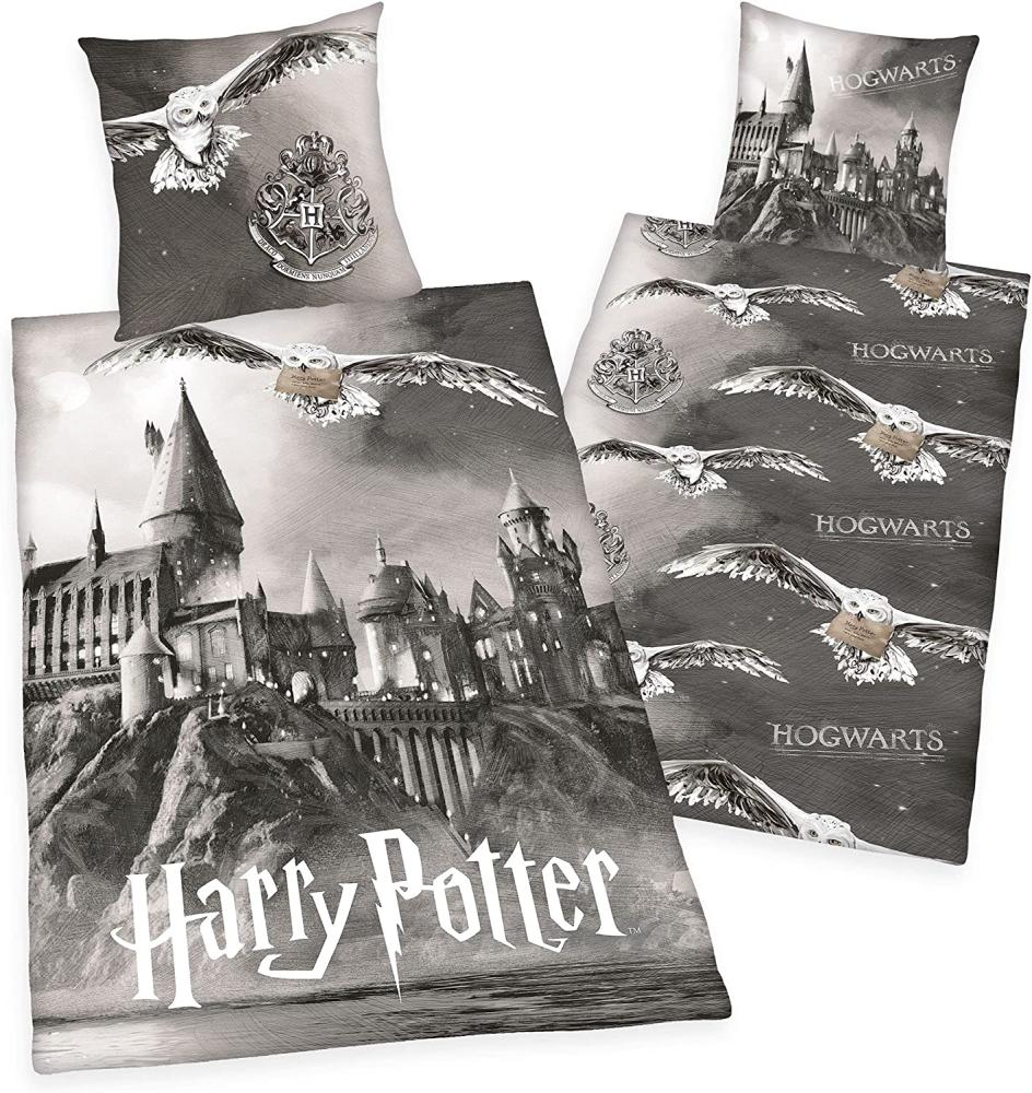 Harry Potter Wende Bettwäsche Hogwarts 2tlg 155 x 220 cm Übergröße Bild 1
