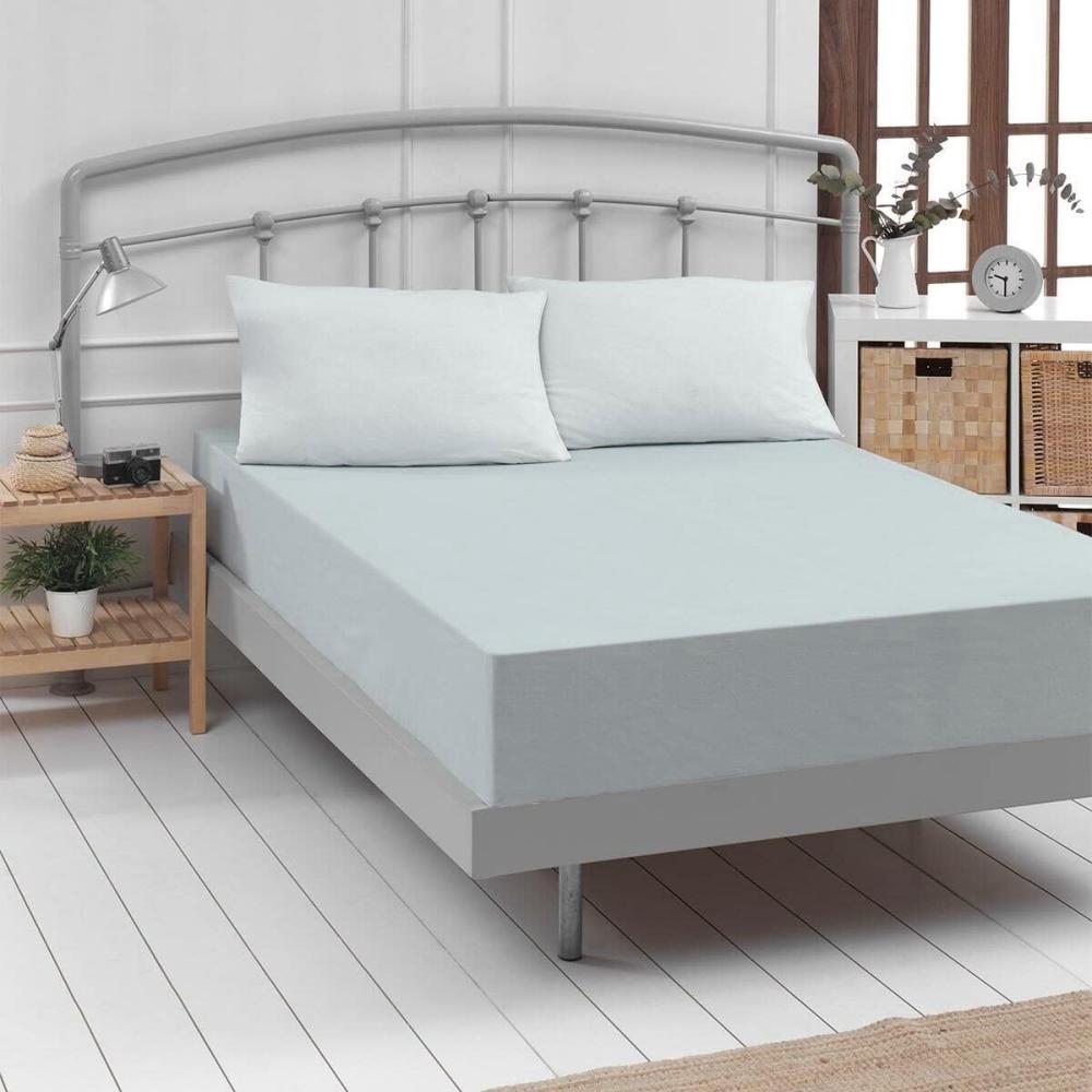 Traumschlaf Feinbiber Boxspring Spannbetttuch | 90x190 - 100x200 cm | silber Bild 1