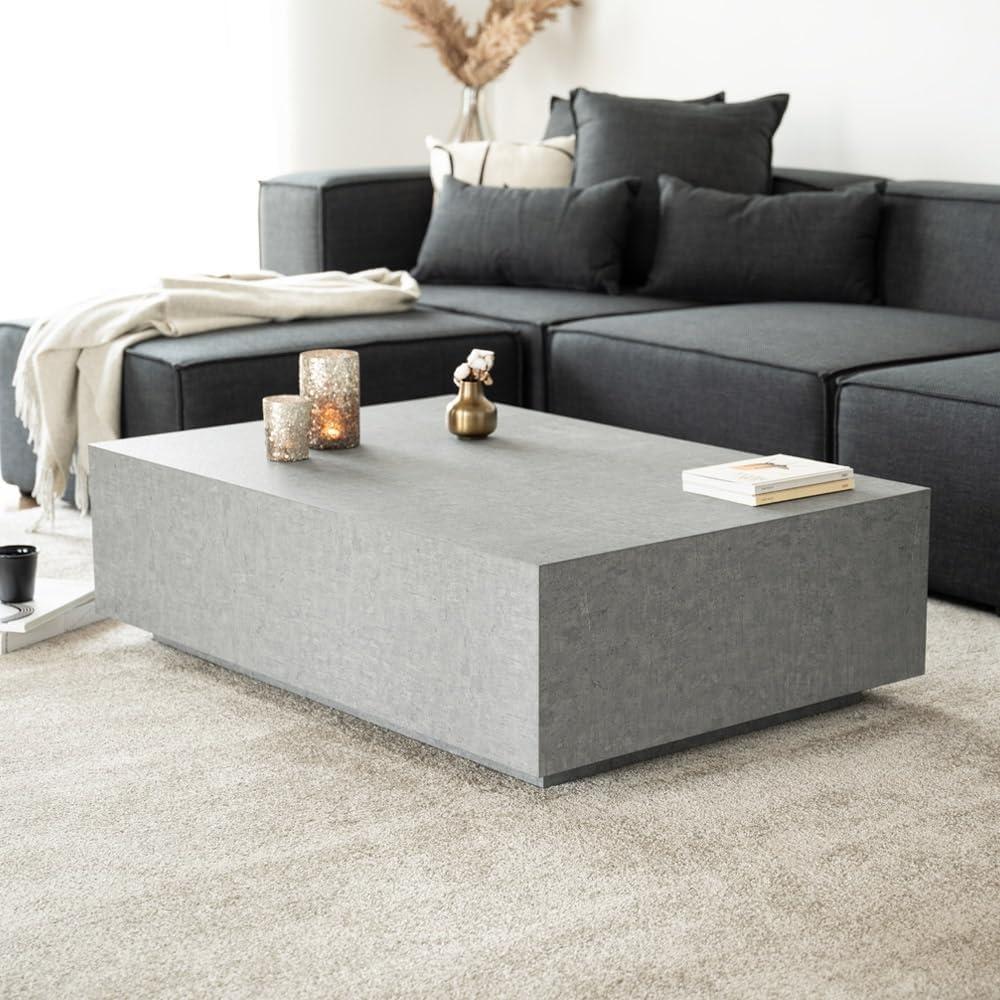 HOME DELUXE Couchtisch AMIRI XXL 120 x 35 x 80 cm, Marmoroptik, Wohnzimmertisch, Beistelltisch Bild 1