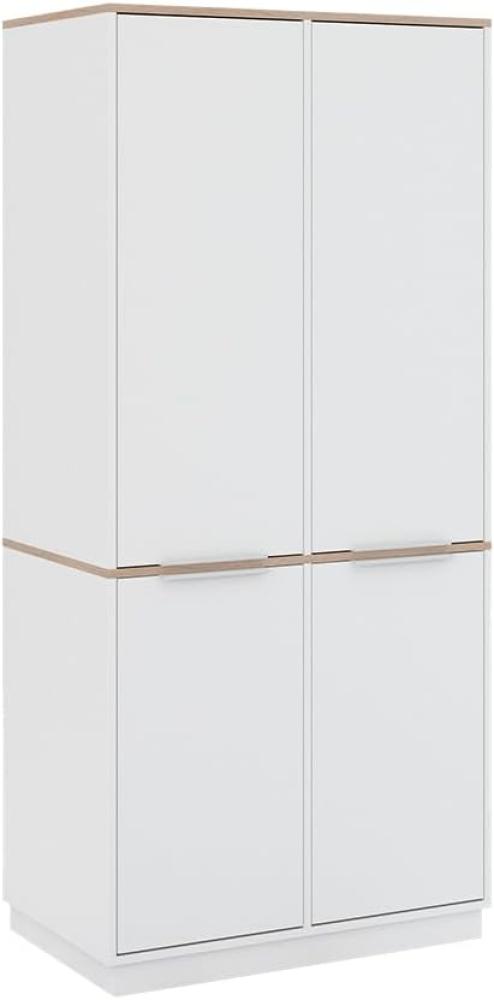 Vicco Schrank Betti 82 x 179 cm, Weiß Sonoma, 4-türig, Schlafzimmer Bild 1