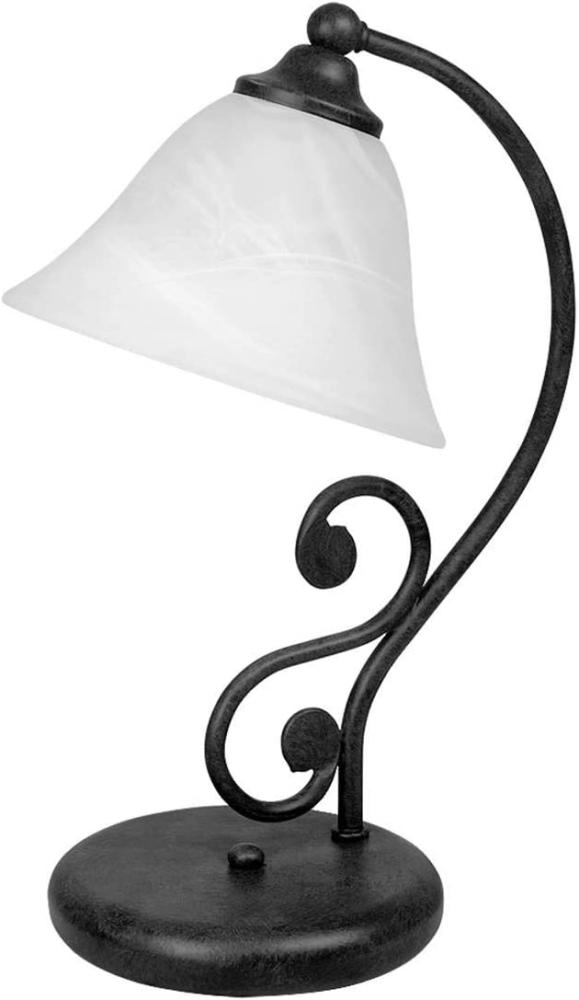 Rabalux Dorothea Tischleuchte 1x E14 matt schwarz, weißer Alabaster Bild 1
