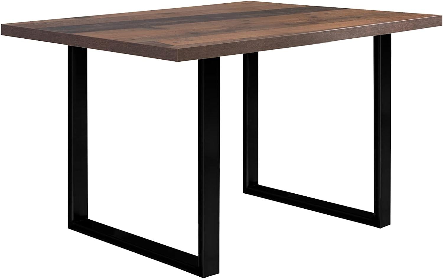 FORTE TABLES Tisch nicht ausziehbar, Holzwerkstoff, Old Wood Vintage, 140 x 74. 7 x 90 cm Bild 1