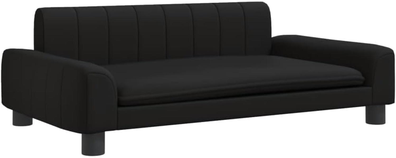 Kindersofa Schwarz 90x53x30 cm Kunstleder Bild 1