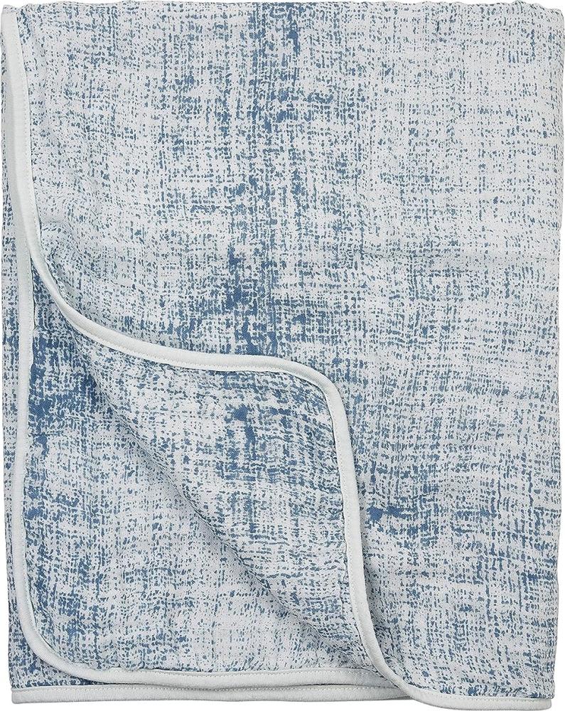 Musselin Decke, Fine Lines, 75x100 cm, Jeansblau Bild 1