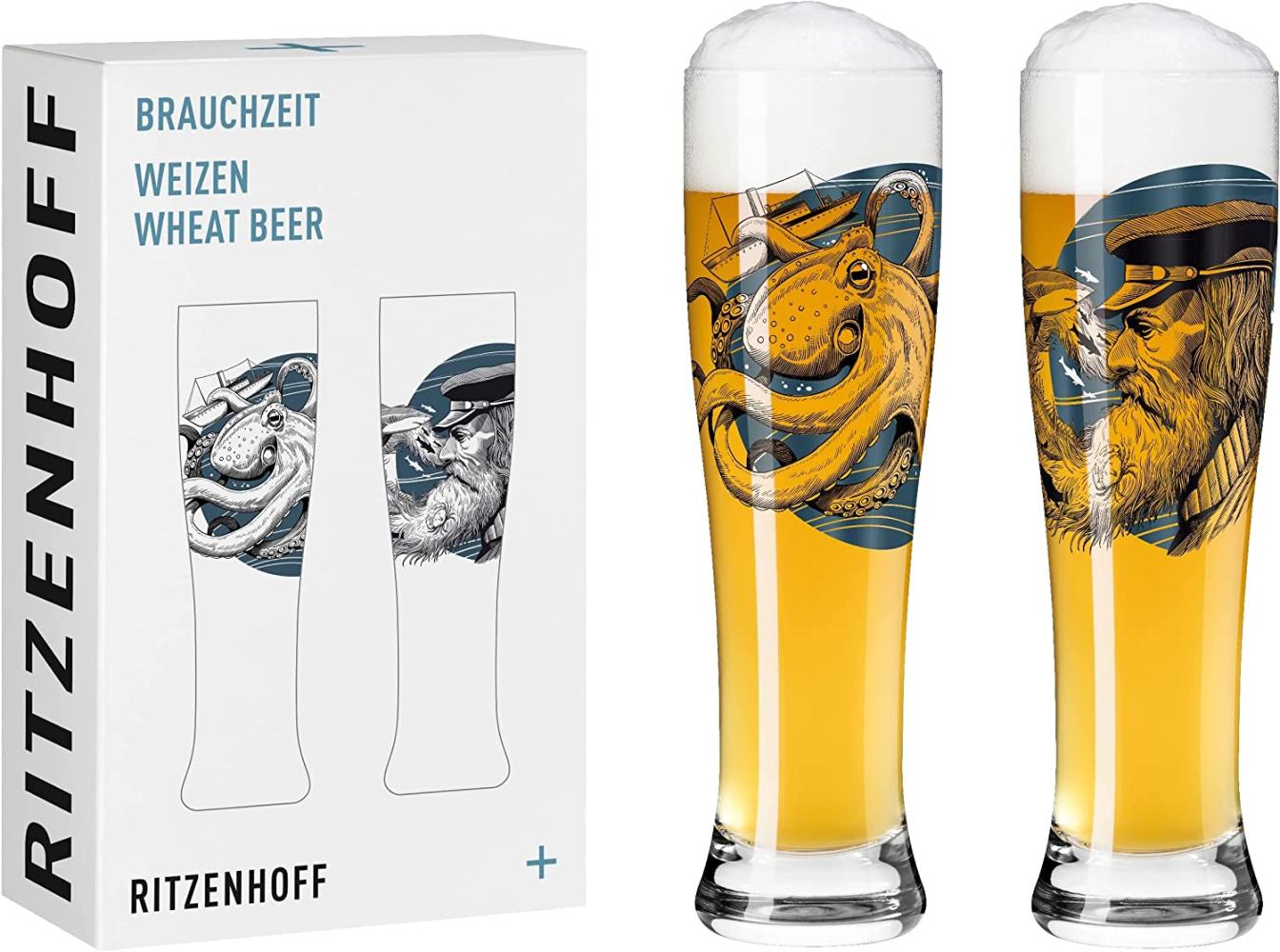 Ritzenhoff Brauchzeit Weizenbierglas 2er Set Krake & Seemann Bild 1