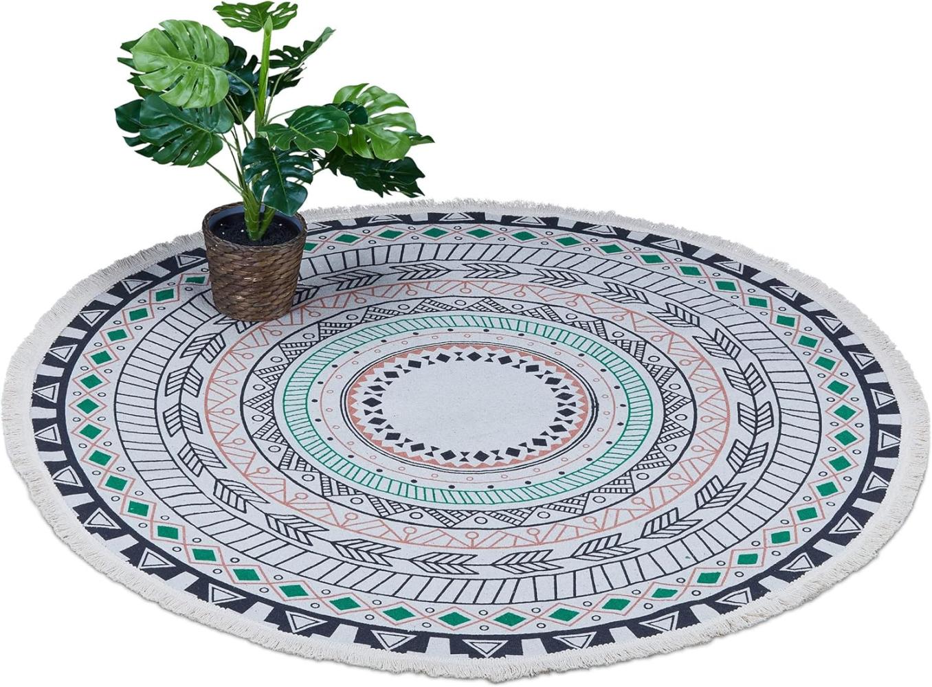 Runder Teppich mit Mandala-Design 10039853 Bild 1