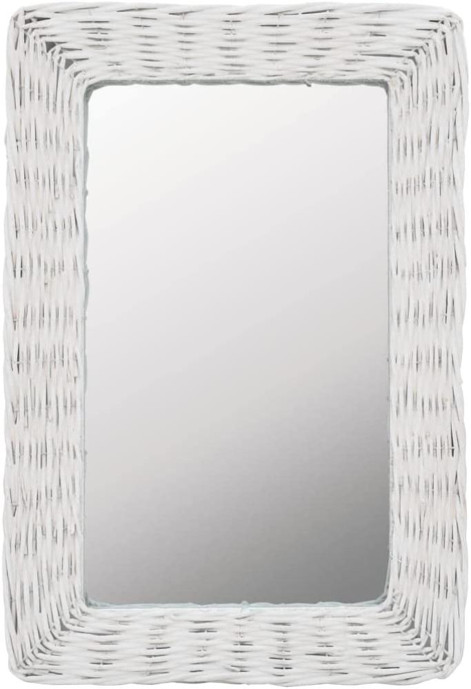 vidaXL Spiegel Korbweide Weiß 40x60 cm Bild 1