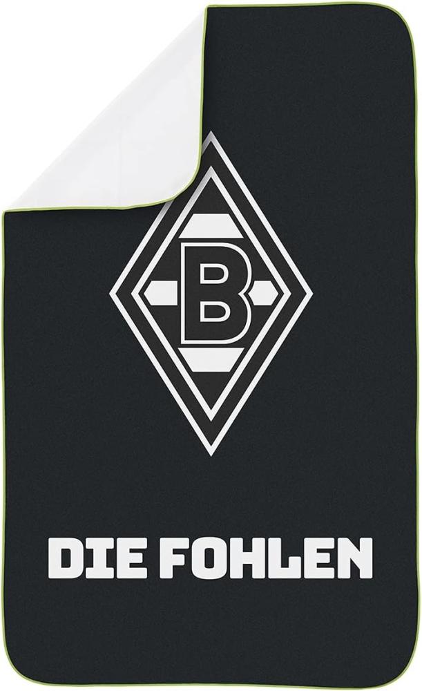 Borussia Mönchengladbach Sporthandtuch Deluxe - 80x130 cm - schwarz/weiß/grün Bild 1
