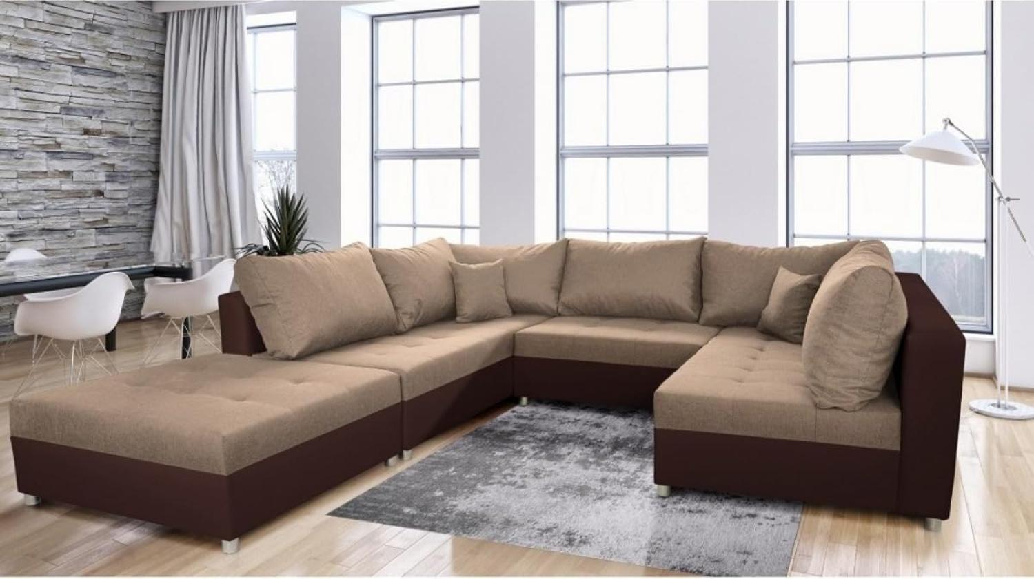 Sofa mit Schlaffunktion in U-Form AURORA BIS, 288x199x85, sawana 09/dolaro 511 Bild 1