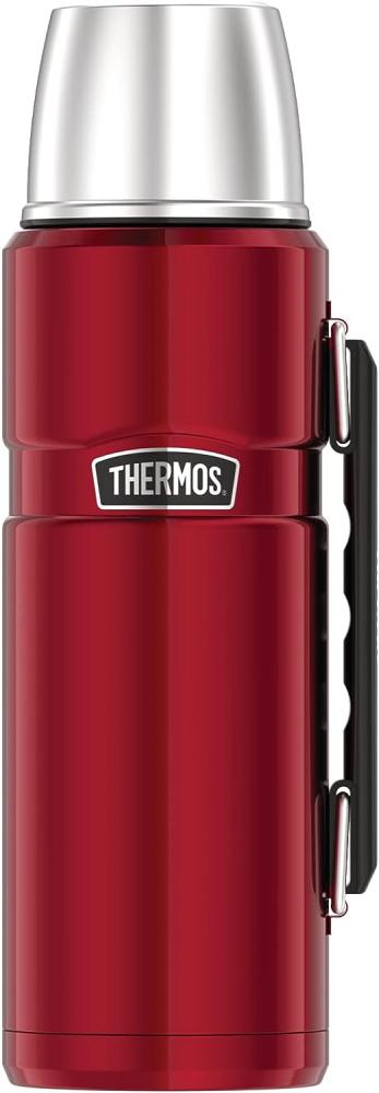 Thermos 4003. 248. 120 Isolierflasche Stainless King, 1,2 L, Edelstahl, Cranberry Bild 1