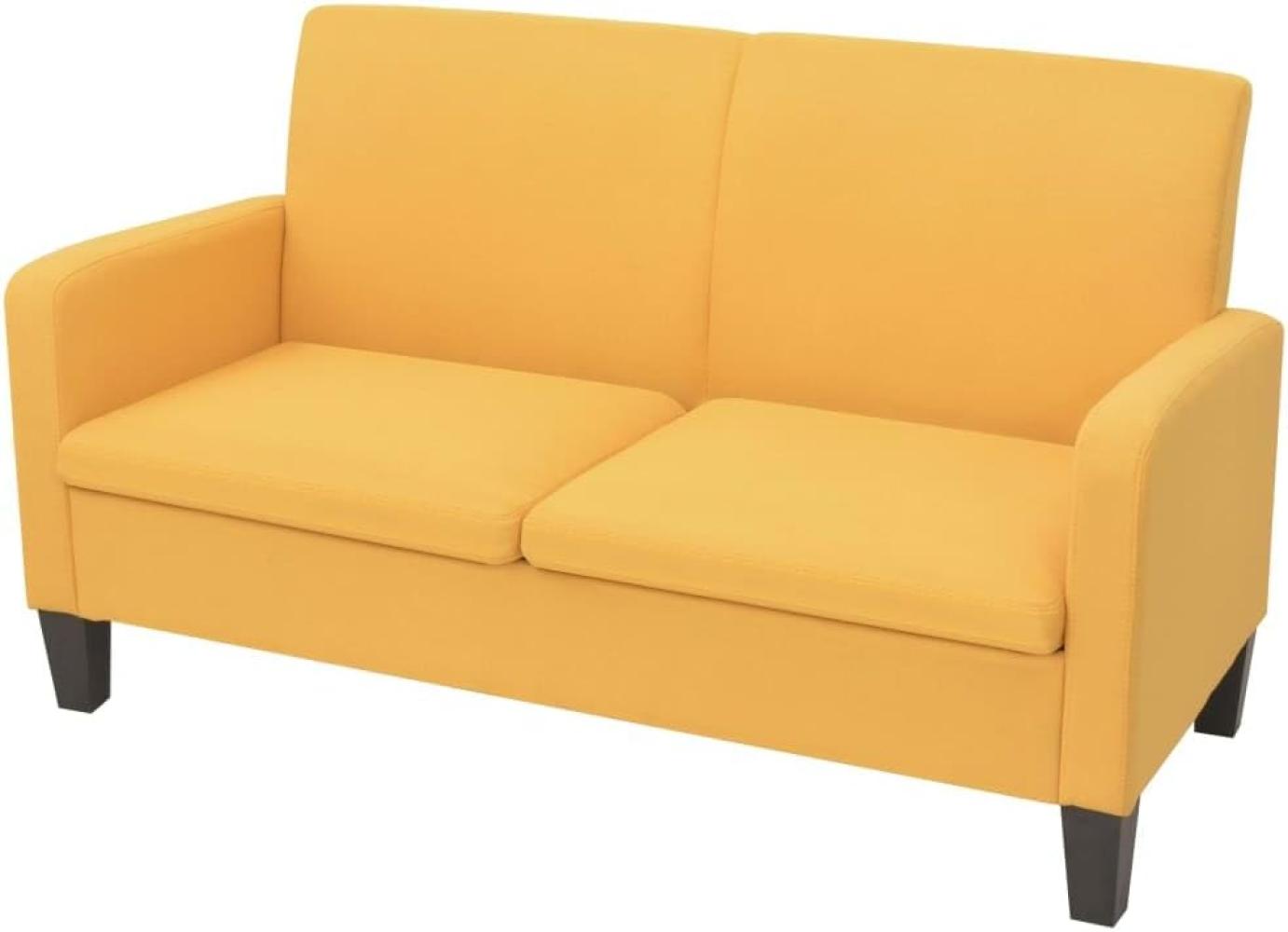 vidaXL 2-Sitzersofa 135 x 65 x76 cm Gelb Bild 1
