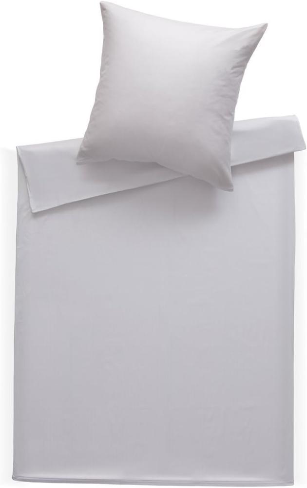 Bettwaesche-mit-Stil Mako Satin Damast Bettwäsche Stripes 2mm weiß Kissenbezug 40x80cm Bild 1