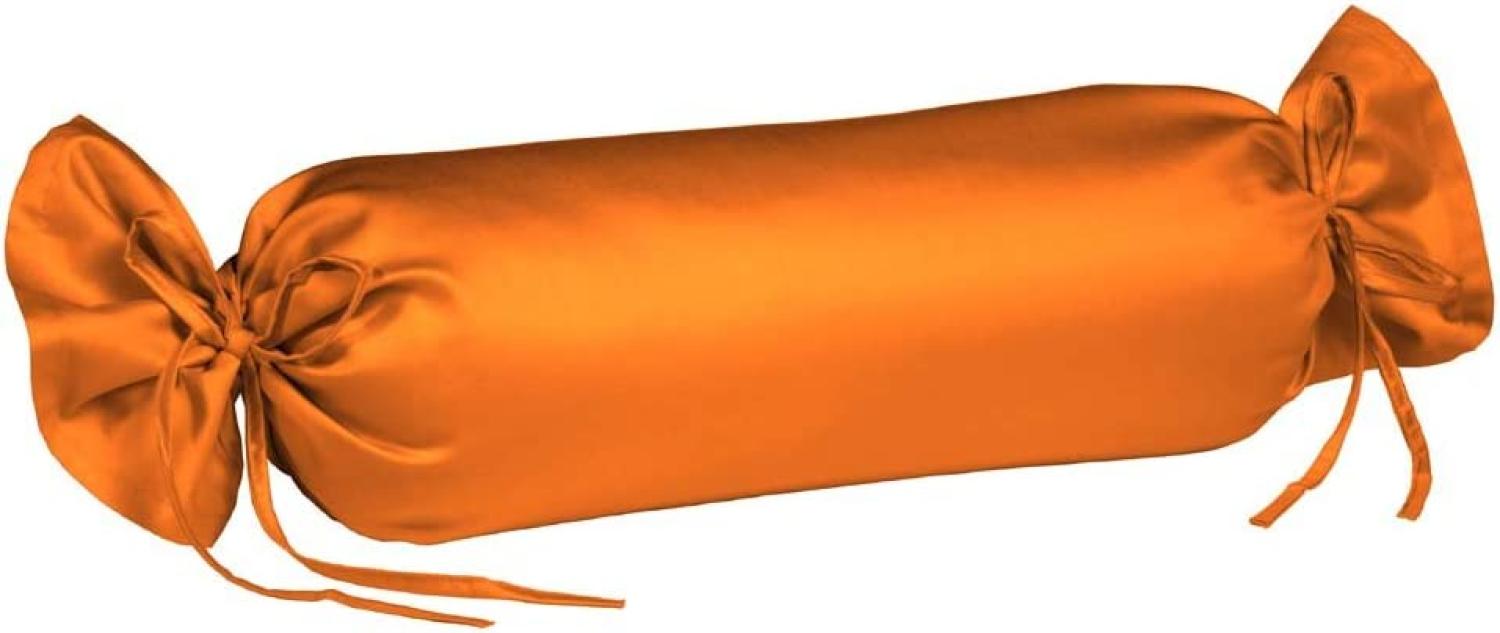 Fleuresse Interlock-Jersey-Kissenbezug uni colours orange 2044 Größe 40x15 cm Bild 1