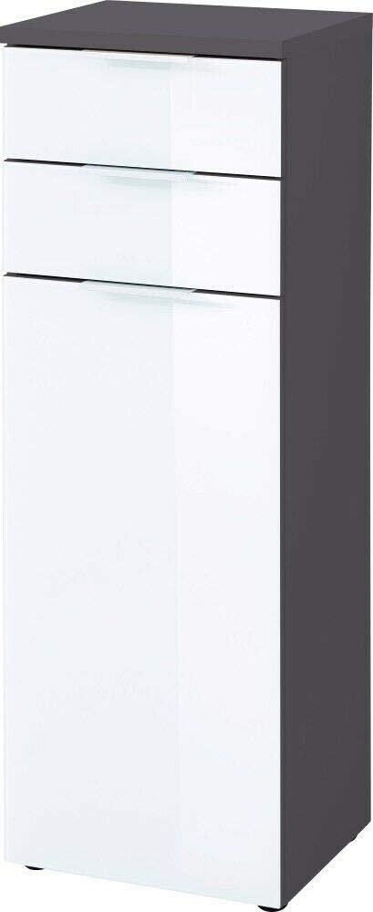Germania Schrank 2753-513 GW-Pescara in Graphit/Weiß, mit Glasfronten, 39 x 112 x 34 cm (B/H/T) Bild 1