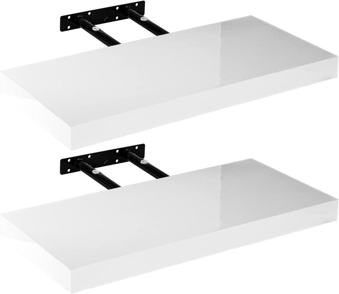 STILISTA® Wandboard 2er Set "Volato" Länge 30 cm Arktisweiß Bild 1