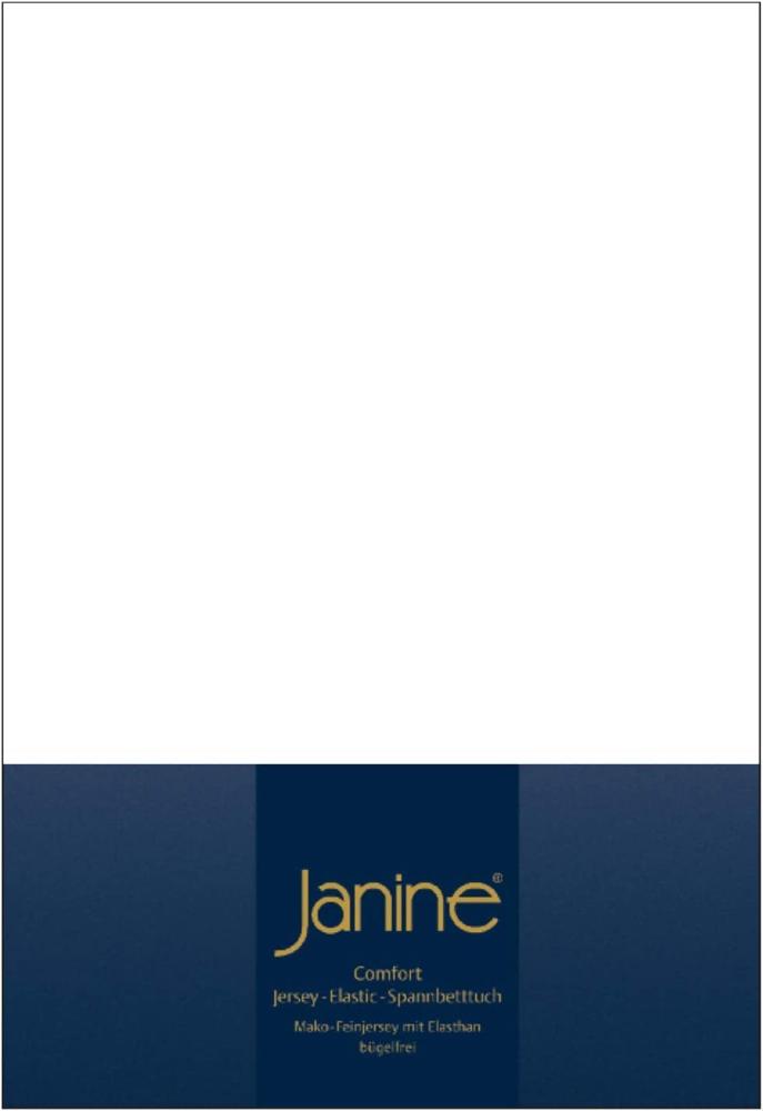 Janine Jersey Elastic Spannbetttuch | 90x190 cm - 100x220 cm | weiß Bild 1