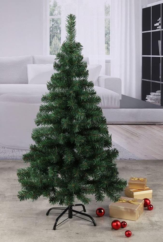 Weihnachtsbaum 150cm mit Metallständer grün Bild 1