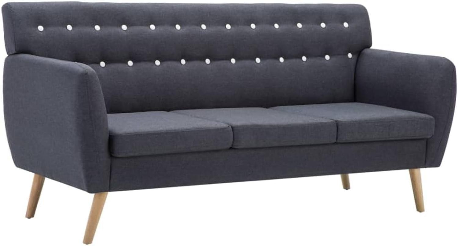 vidaXL 3-Sitzer-Sofa Stoffbezug 172x70x82 cm Dunkelgrau Bild 1