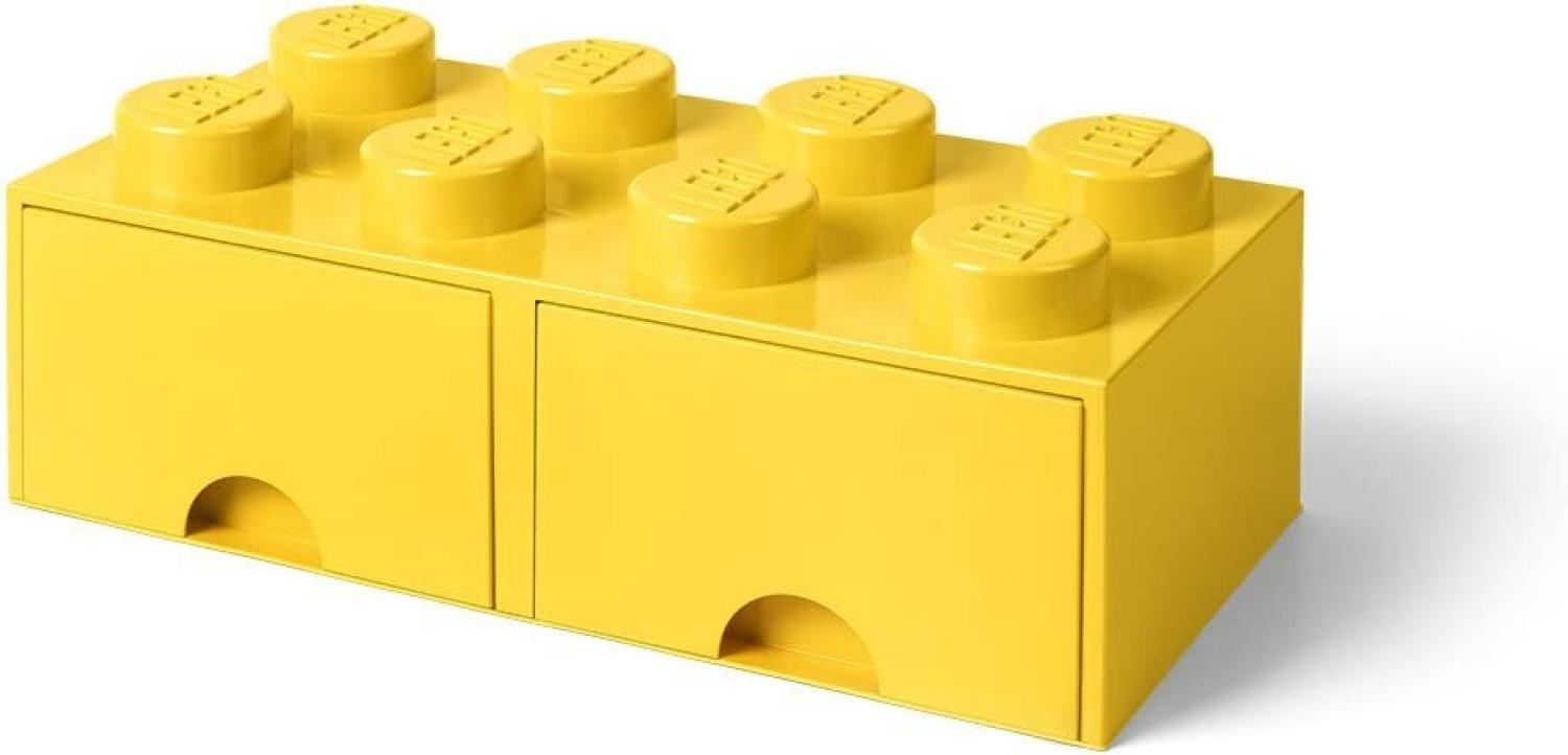 Lego 'Storage Brick 8' Aufbewahrungsbox gelb mit 2 Schubladen Bild 1