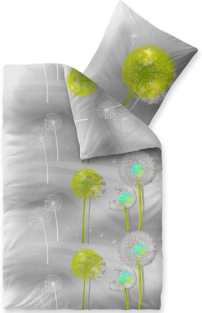 CelinaTex Fashion Bettwäsche 155x220 cm 2teilig Baumwolle Gisele Blumen Grau Grün Weiß Bild 1