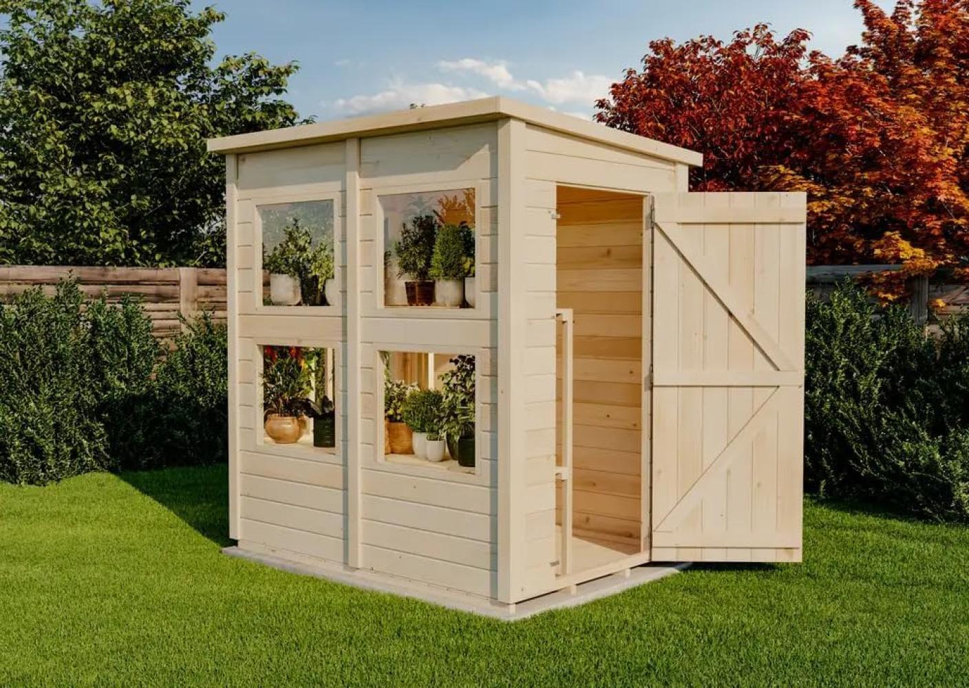 Storehaus Gerätehaus Gregor Gerätehaus aus Holz Geräteschrank mit 12 mm Wandstärke FSC zertifiziert Gartenhaus mit Montagematerial Bild 1