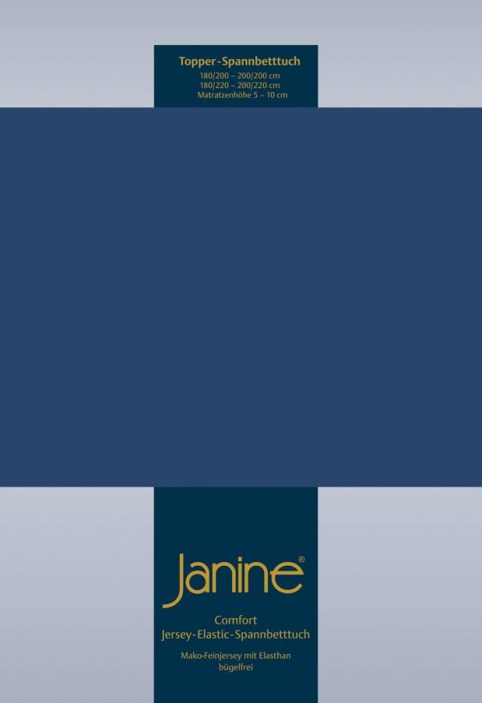 Janine Topper Comfort Jersey Spannbetttuch | 140x200 cm - 160x220 cm | marine Bild 1