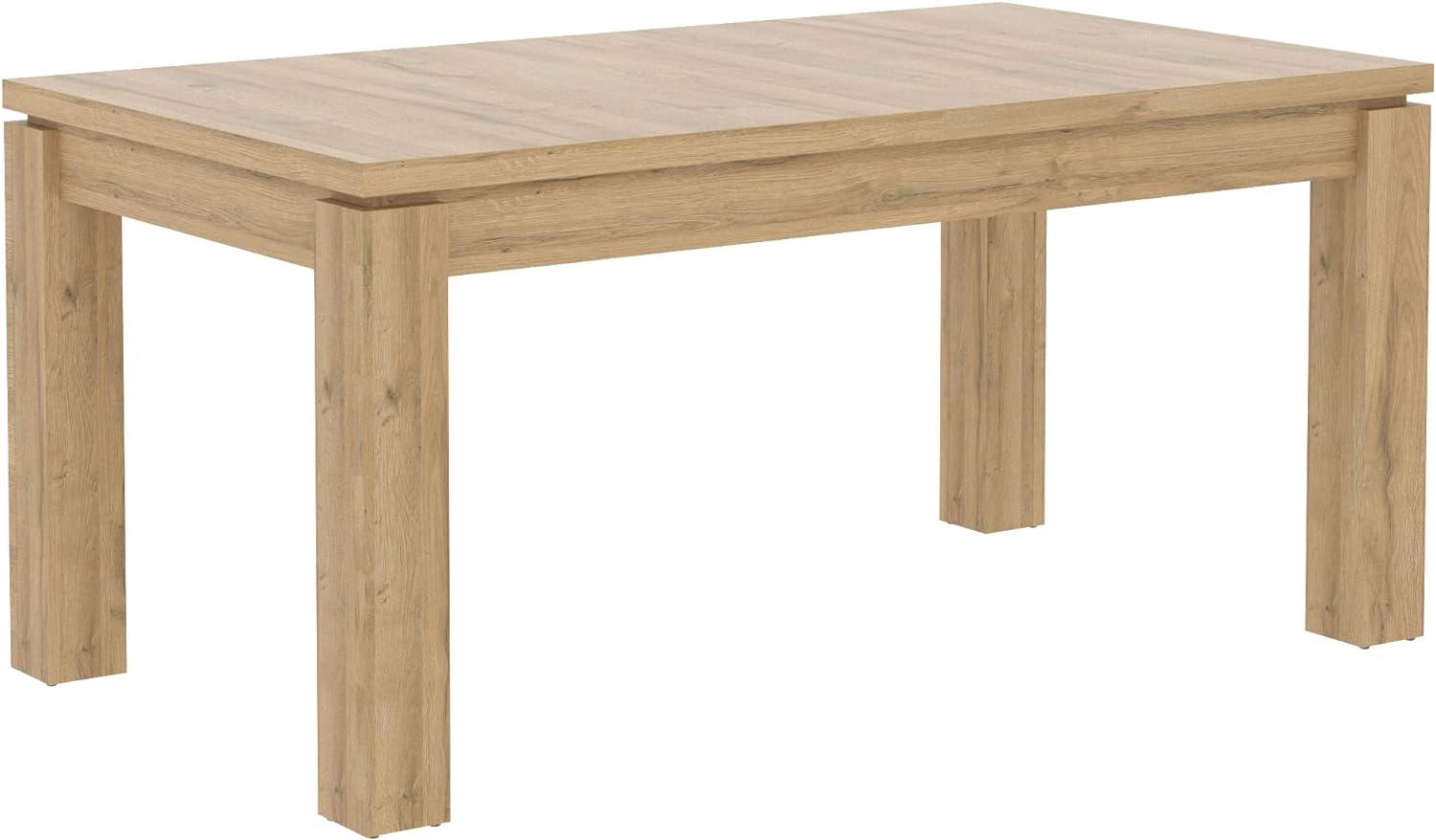 FORTE Havanna Esstisch ausziehbar, Holzwerkstoff, Alteiche, B x H x T: 160,4÷206,4 x 76,1 x 90,4 cm Bild 1