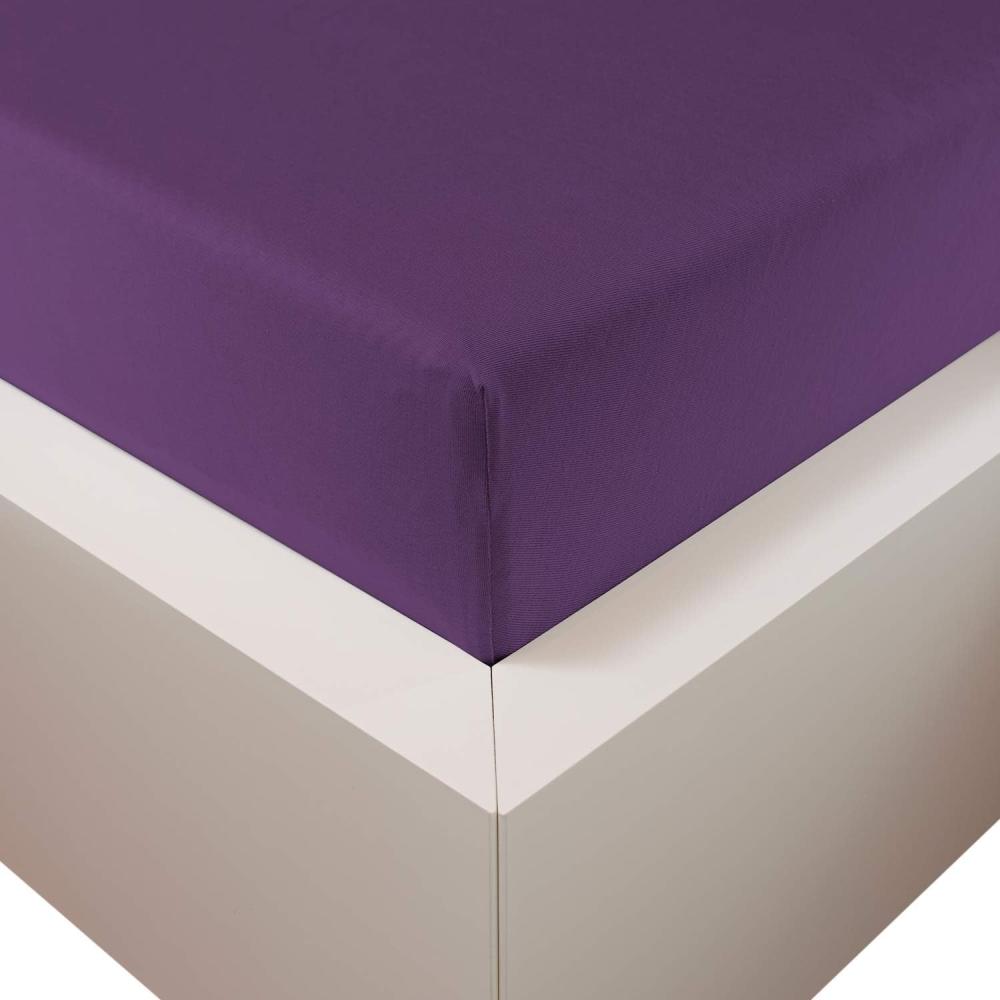 Traumschloss Premium Plus Edel-Jersey Spannbettlaken violett 180-200x200-220 Bild 1