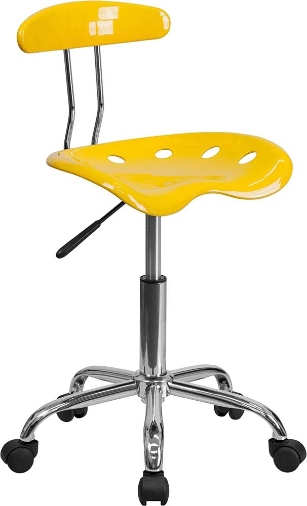 Flash Furniture Drehstuhl, gelb, 41. 91 x 43. 18 x 88. 27 cm Bild 1