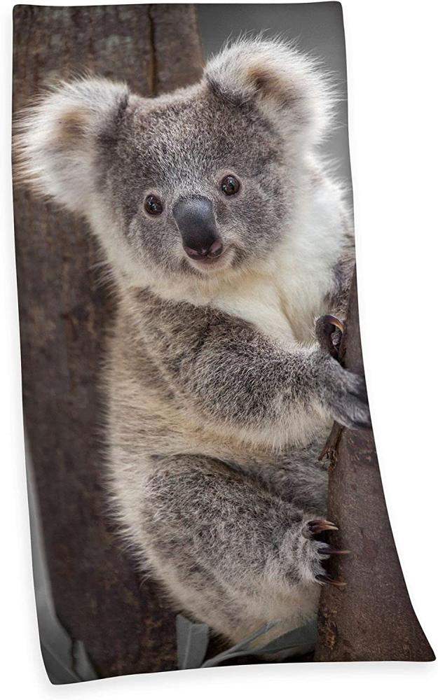 Velourstuch Duschtuch Badetuch Strandtuch mit Koala 75 x 150cm Bild 1