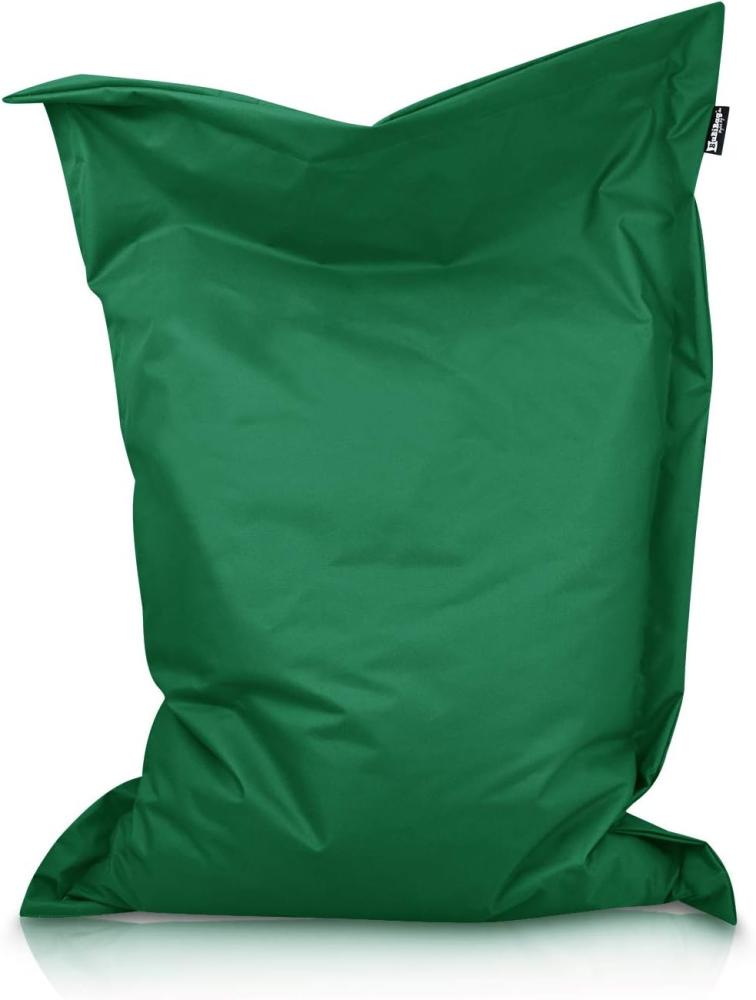 BuBiBag XXL Sitzsack, Outdoor Sitzsäcke für Kinder und Erwachsene, Bodenkissen Beanbag Fatboy wetterfest (Dunkelgrün 210x130cm) Bild 1