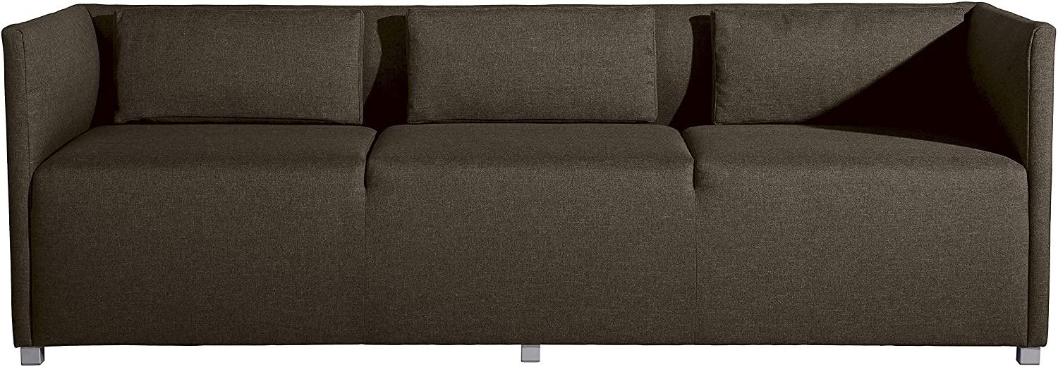 Equal Sofa 3-Sitzer Flachgewebe Sahara Metallfuß pulverbeschichtet Bild 1