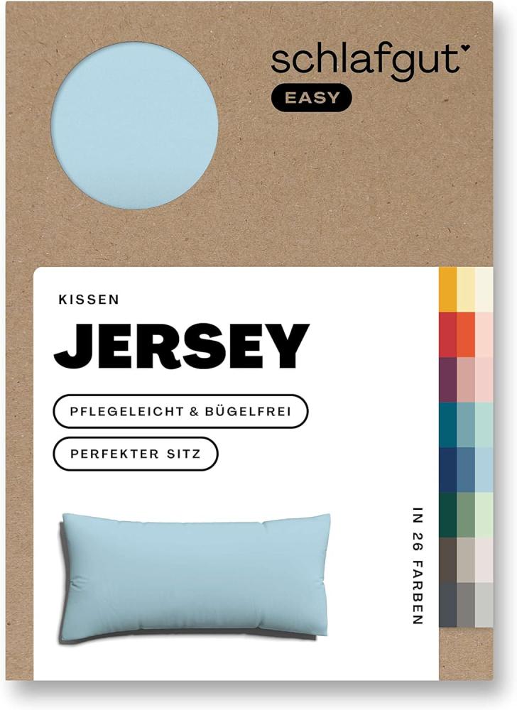 Schlafgut Kissenbezug EASY Jersey | Kissenbezug einzeln 40x80 cm | blue-light Bild 1