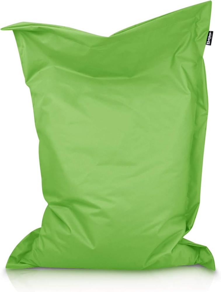 BuBiBag XXL Sitzsack, Outdoor Sitzsäcke für Kinder und Erwachsene, Bodenkissen Beanbag Fatboy wetterfest (Kiwigrün 190x145cm) Bild 1