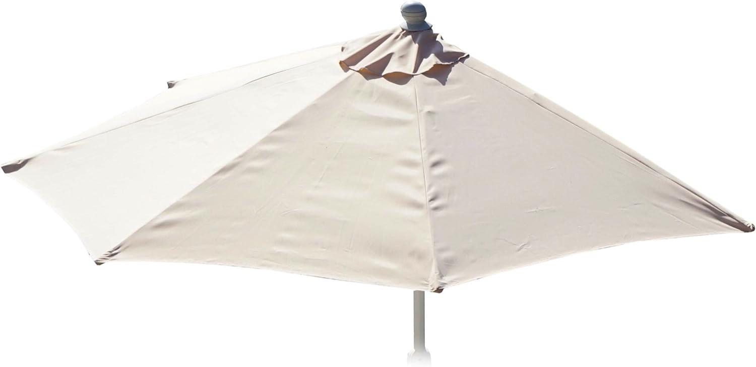 Ersatz-Bezug für Sonnenschirm halbrund Parla, Sonnenschirmbezug Ersatzbezug, 270cm Stoff/Textil UV 50+ 3kg ~ creme Bild 1