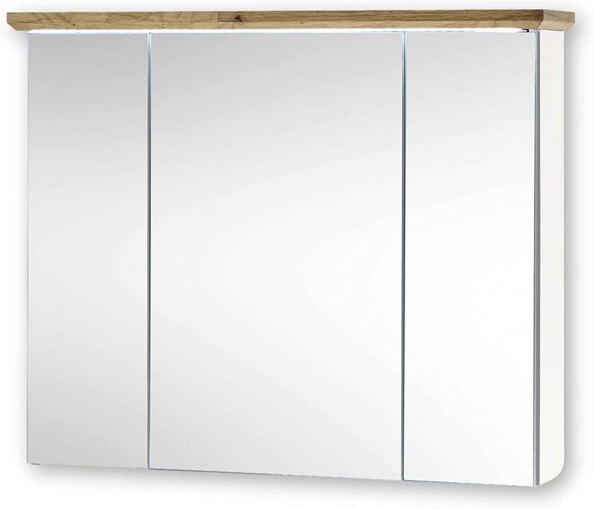 'Toskana' 5-tlg. Badezimmer-Set mit LED, Weiß/Artisan Eiche Bild 1