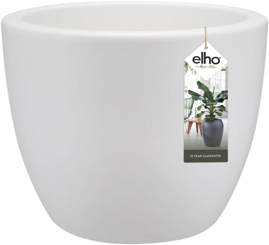 elho Pure Soft Round 30 - Blumentopf für Innen & Außen - Ø 29. 0 x H 23. 0 cm - Weiß/Weiss Bild 1