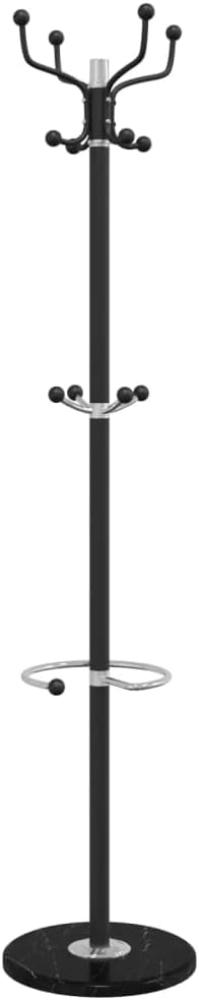 vidaXL Garderobenständer mit Schirmhalter Schwarz 180 cm Eisen Bild 1