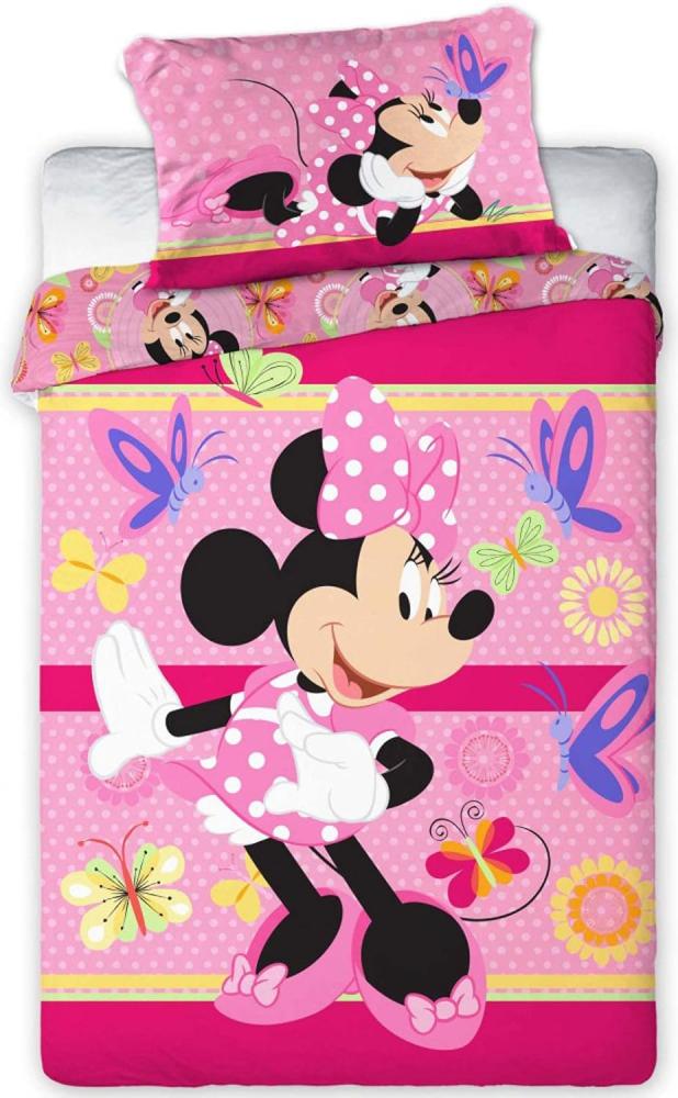 Baby Bettwäsche Disney Minnie Mouse 100 x 135 cm pink Bild 1