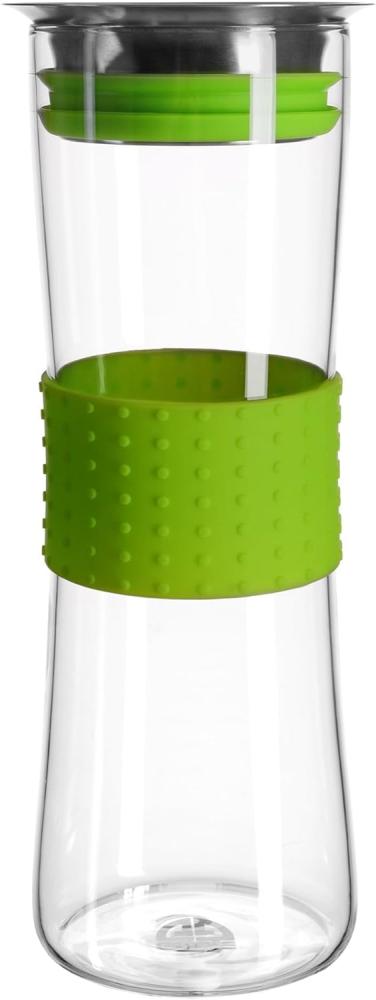 Glas-Karaffe mit Silikonmanschette, grün Bild 1