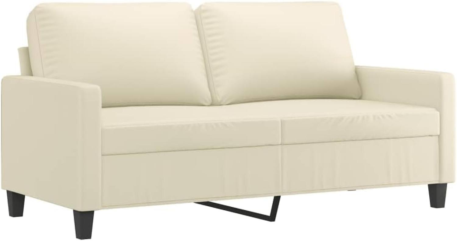 vidaXL 2-Sitzer-Sofa Creme 140 cm Kunstleder Bild 1