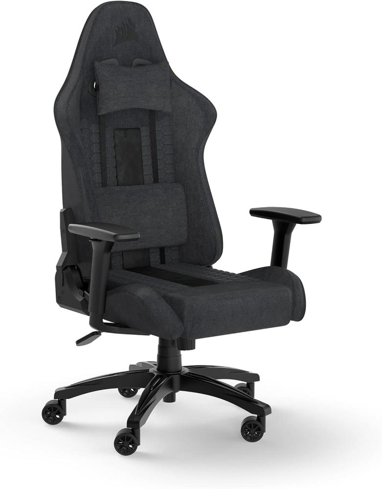 Corsair TC100 Relaxed-Stoff Gaming Chair, Nylon, Grau und Schwarz, One Size Bild 1